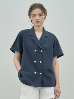 Double button shirts_navy
