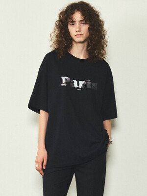 [City Story]Paris Overfit T-shirt_CTT321(Black)