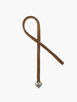 HEART CHARM_hazelnut suede