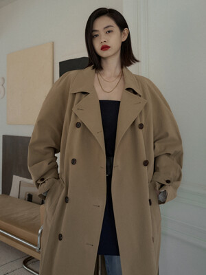 COTTON OVERSIZED TRENCH COAT