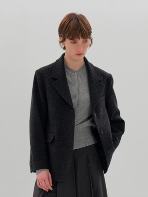 herringbone wool jacket_dust black