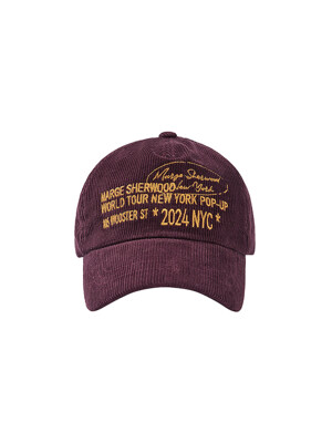 CORDUROY NEW YORK BALLCAP_burgundy
