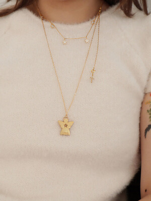 Angel Ornament Necklace_Gold