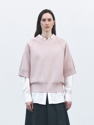 TVS COTTON ROUND NECK KNIT TOP_3COLORS