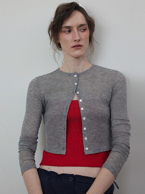 QSRB Tencel Ribbed Micro Cardigan
