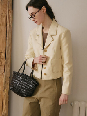 Stitch Collar Jacket_Cream