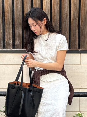 TVR JACQUARD STRETCH BLOUSE_2COLORS