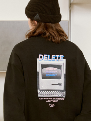 (TS-20725) R:LOL `delete` MONDAY SWEATSHIRT BLACK