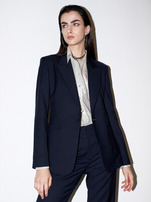 Sassy single tailored Jacket[Navy]