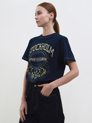 Stockholm short sleeve T-shirt dark navy