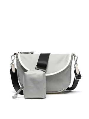 IN HALF MOON CROSSBODY BAG (GRAY)