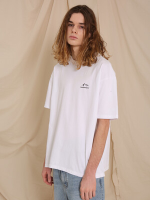 MT SMALL LOGO HALF T-SHIRTS (WHITE)