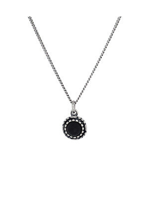 Rococo Onyx Silver Necklace