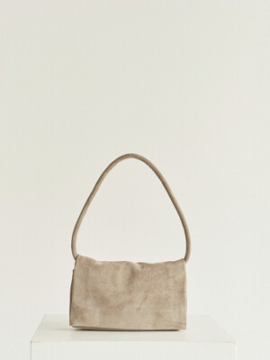 Folded Bag - Suede Taupe
