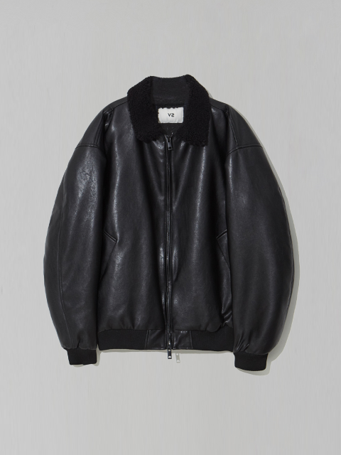 아우터 - 브이투 (V2) - 619 VEGAN LEATHER MUSTANG_BLACK