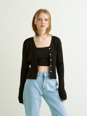 Wearable golgi cardigan - black