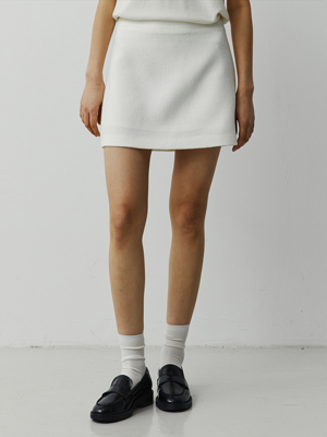 TWEED MINI SKIRT - IVORY