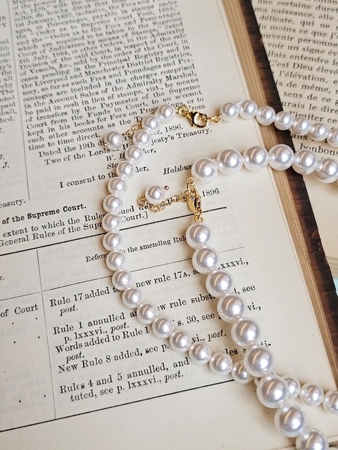 주얼리 - 아크마린 (aqumarin) - Modern pearl necklace 8mm