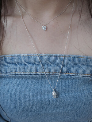 Mini heart dalgona necklace