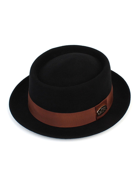 모자 - 유니버셜 케미스트리 (Universal chemistry) - Very Short BR Line Black Wool Fedora 울페도라