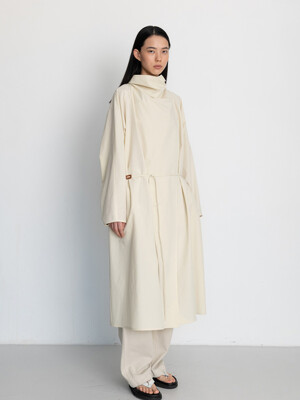 BACK BUCKLE WIDE PANTS [BEIGE]