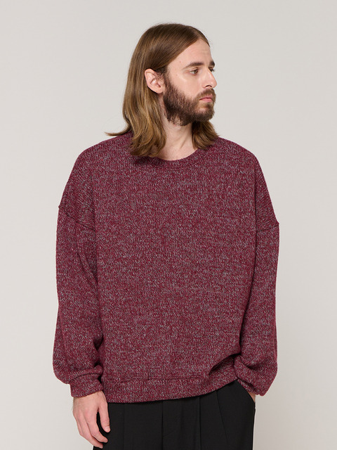 티셔츠 - 카고브로스 (CARGOBROS) - OVER KNIT SWEATSHIRT  (RED)