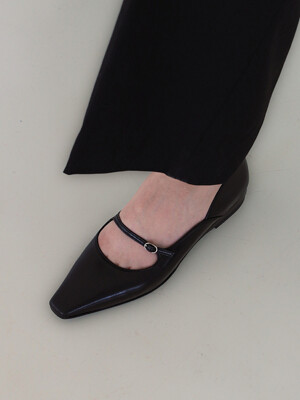 Plan strap flat shoes_23517_black