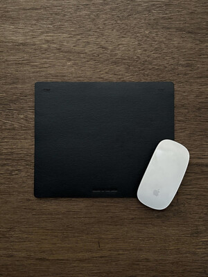Eco leather mouse pad, black