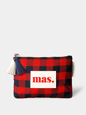 Basic pouch _ 체크레드 [Check Red]