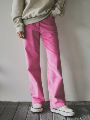 Our Coduroy Semi Wide Pants_CTB508(Hot Pink)