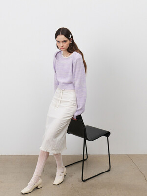 23 Summer_ Lilac Bolero Knit Set-up