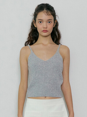 182 melting sleeveless knit (light gray)