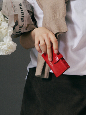 Folding wallet-tomato red