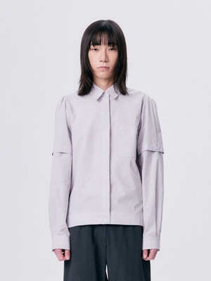 SHIRT JACKET / PALE PURPLE