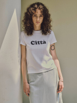 CITTA Signature Logo Slim T-shirt_CTT332(White)