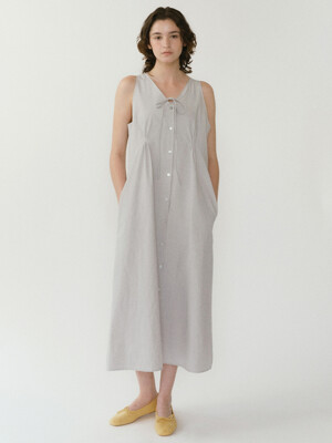 Hazel Sleeveless Dress (Grey)