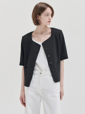 24N summer crop jacket [BK]