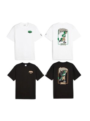 푸마 포 더 팬베이스 그래픽 반팔티 PUMA TEAM FOR  Graphic Tee 626187 01 02