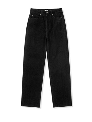 [Mmlg W] FLOCKING DENIM PANTS (BLACK)