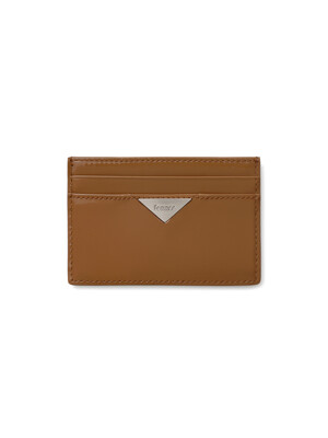 TRIANGLE SLIT CARD HOLDER - HAZELNUT