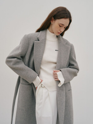 PARIS_Oversize Double-Breasted Wool Coat_Gray
