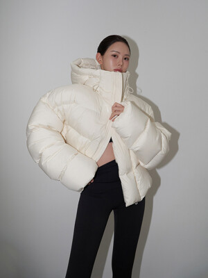 [단독]24FW heavy duck-down hoodie padding jumper