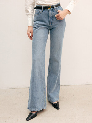 ADDIE Bootcut denim pants (Light blue)