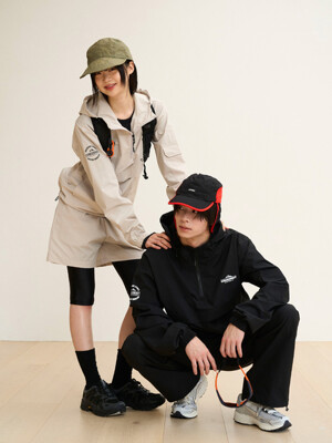 Air Light Anorak Sporty 3-Piece Set Up (beige) CSOs-022 [Unisex]