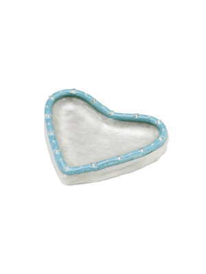 heart and star plate-silver