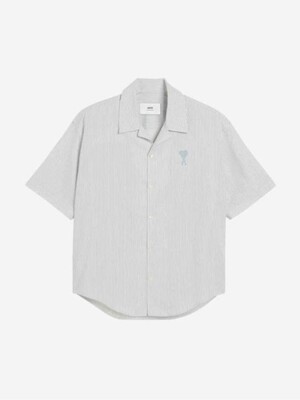 25SS 아미 반팔 셔츠 HSH292CO01131041 WHITE BLUE NOTE DOM