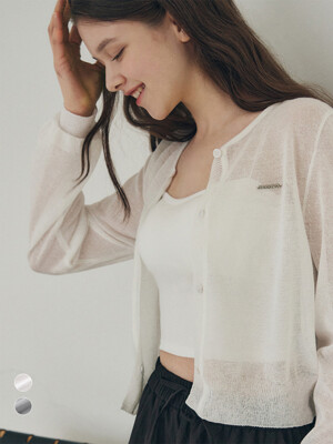 베이직 린넨 라운드 가디건_2color
