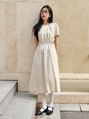 String detail dress TISU02OP03_Beige