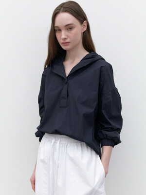 Hoody blouse (dark navy)