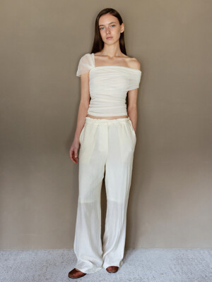 WINKLE TEXTURE STRING PANTS_TT5S404CM